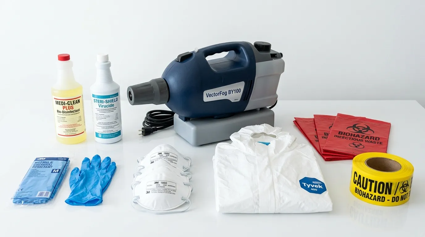 Professional biohazard remediation crew working in Ogontz